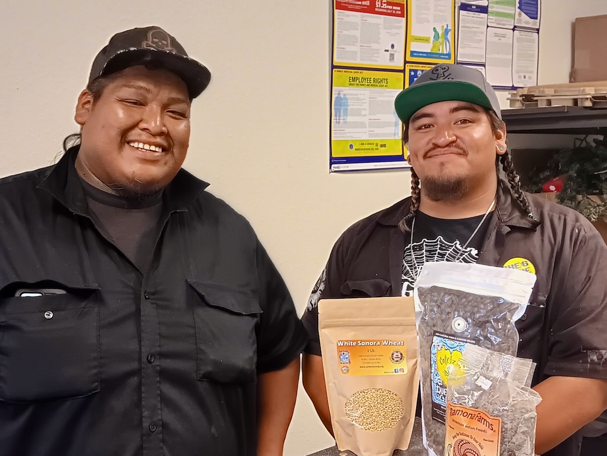 20240712_153240 Tohono O'odham farmers at the seed house in Sells, Ariz.