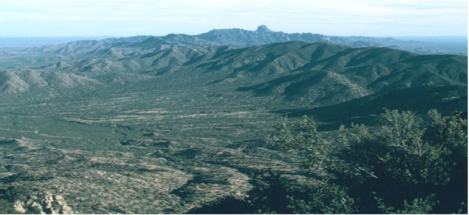 Tohono O’odham Nation Reservation view of the sacred Baboquivari Mountain Range.