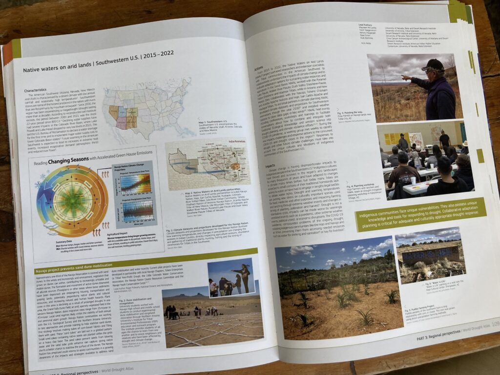 World drought atlas pages showing native waters on arid lands project
