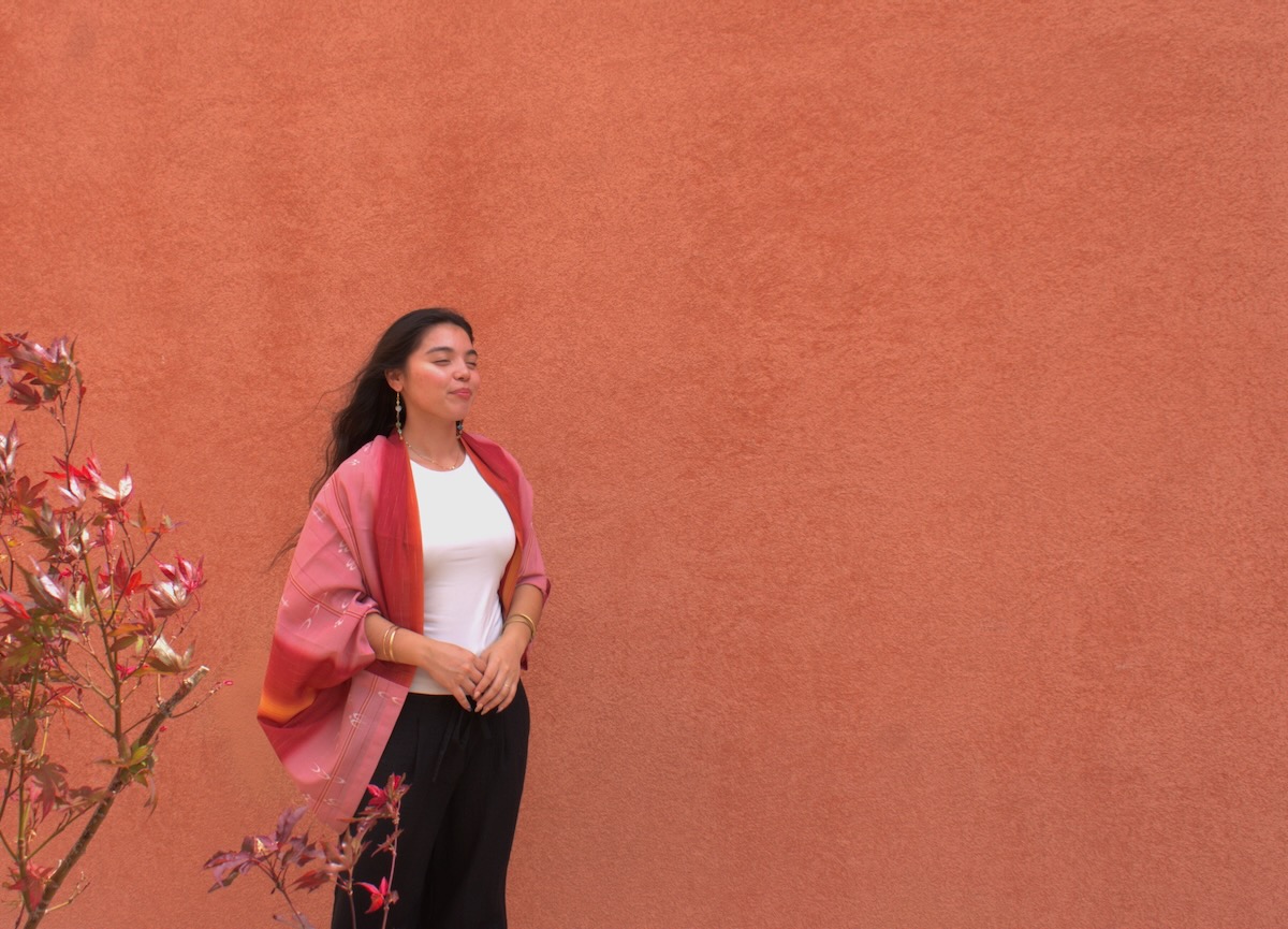 KAIYA_LY_3 Kaiya Laguardia-Yonamine stands in front of pink wall