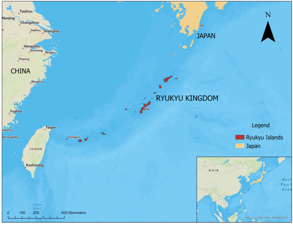 Map of Ryukyu Kingdom (Okinawa)