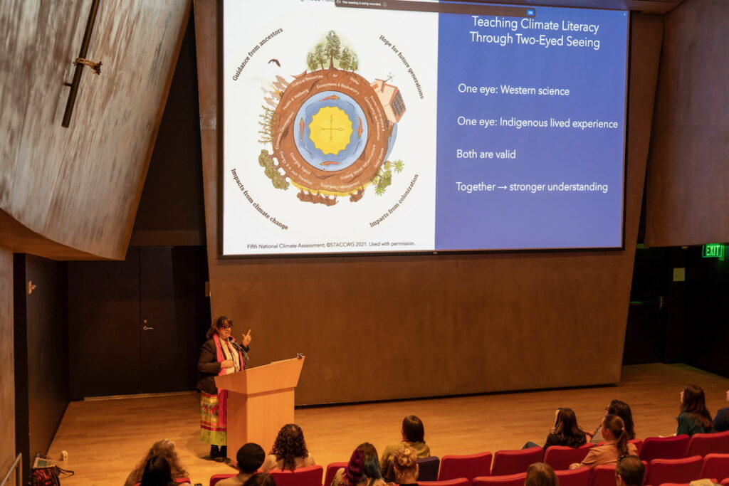 Native Resilience Reporter Mary C. Wilson presents at the 2026 NV STEAM conference.